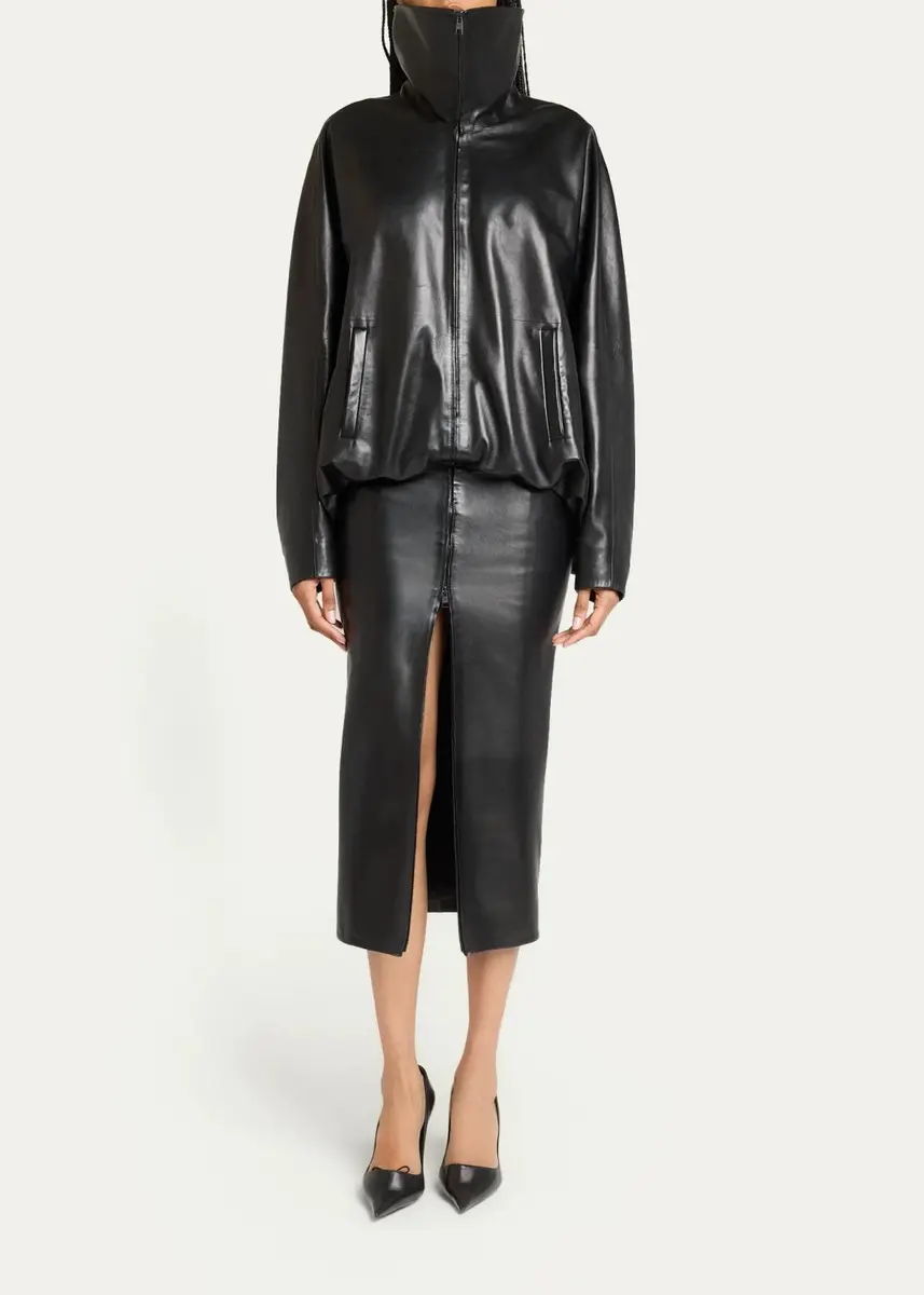 Balenciaga High Collar Blouson Skirted Jacket | Thumbnail 2