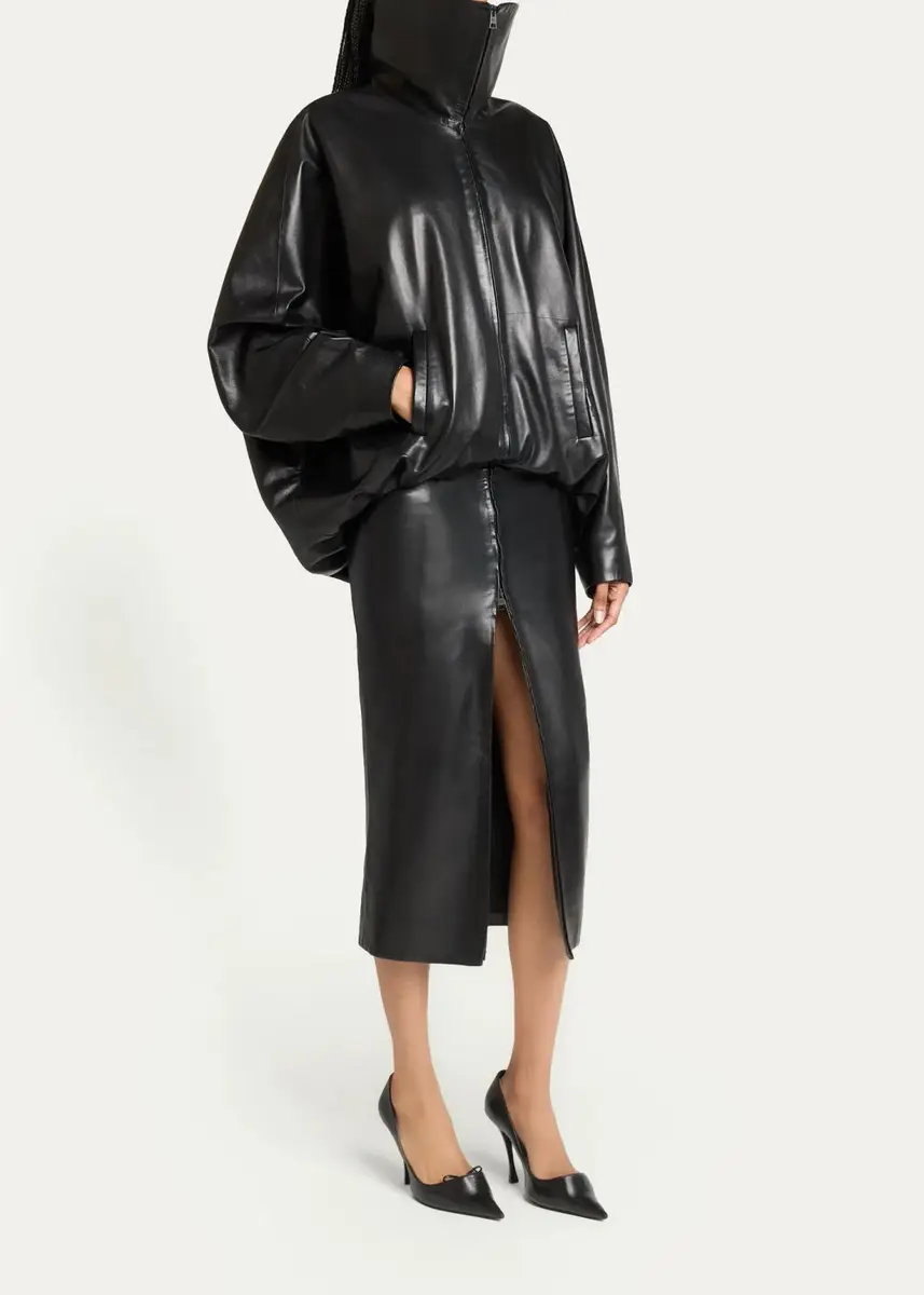 Balenciaga High Collar Blouson Skirted Jacket | Thumbnail 4
