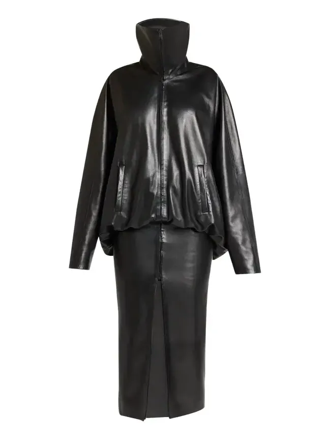High Collar Blouson Skirted Jacket High Collar Blouson Skirted Jacket