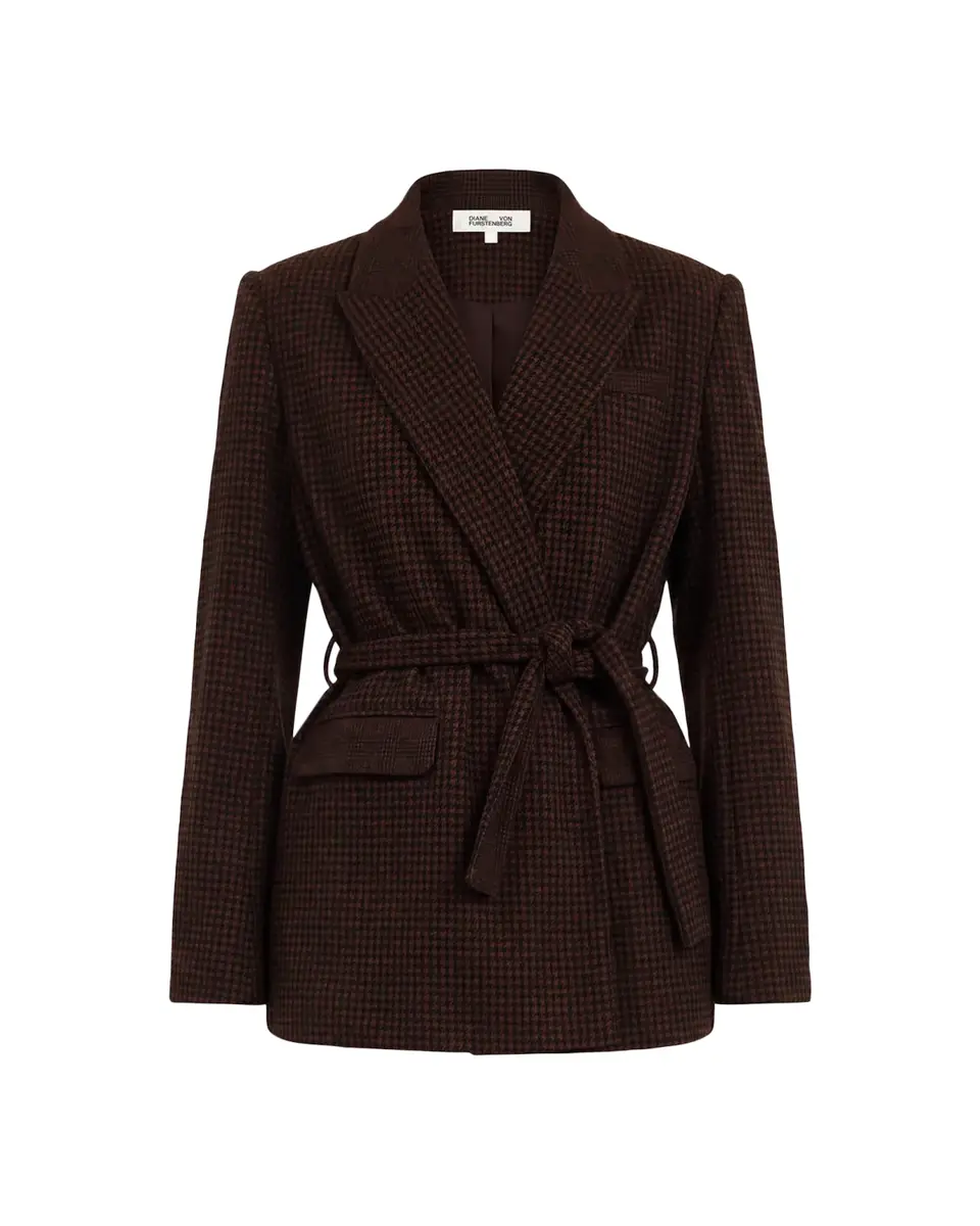 Diane von Furstenberg Annika Houndstooth Knit Wrap Jacket | Thumbnail 2 Diane von Furstenberg Annika Houndstooth Knit Wrap Jacket | Thumbnail 2