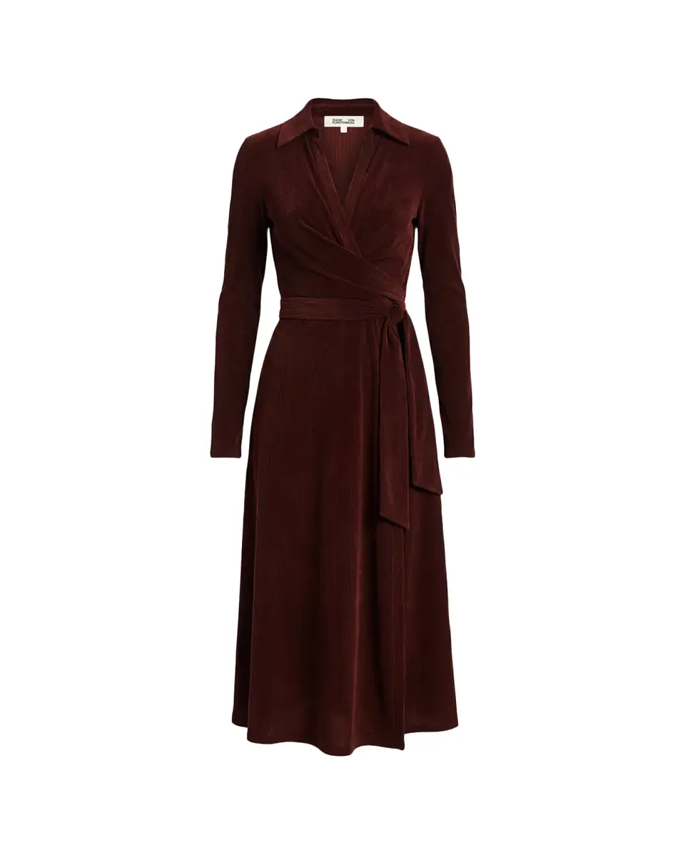 Diane von Furstenberg Phoenix Corduroy Jersey Midi Wrap Dress | Thumbnail 2 Diane von Furstenberg Phoenix Corduroy Jersey Midi Wrap Dress | Thumbnail 2