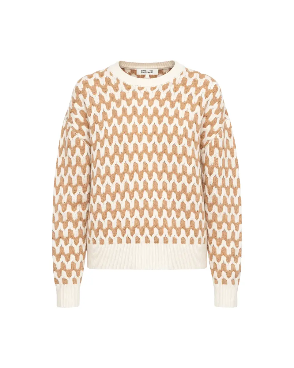 Diane von Furstenberg Volto Zigzag Merino Wool-Cashmere Sweater | Thumbnail 2 Diane von Furstenberg Volto Zigzag Merino Wool-Cashmere Sweater | Thumbnail 2