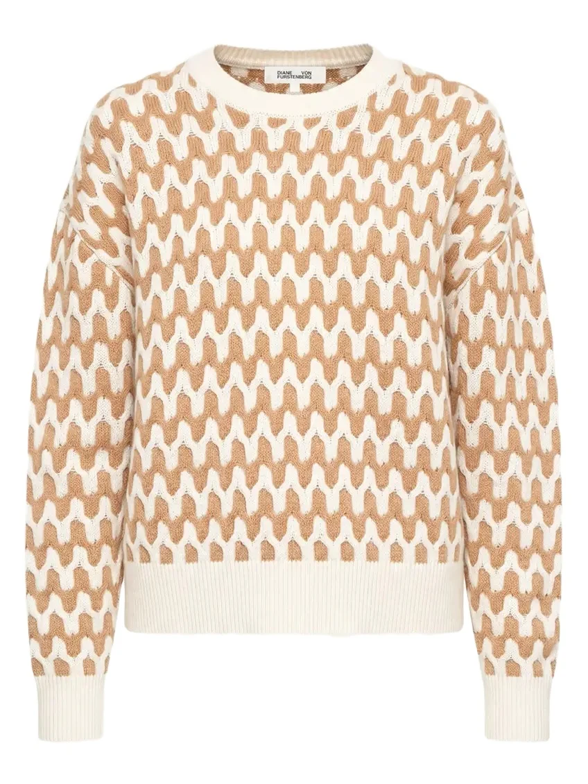 Volto Zigzag Merino Wool-Cashmere Sweater Volto Zigzag Merino Wool-Cashmere Sweater