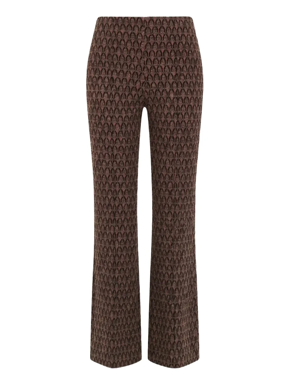 Diane von Furstenberg Leonor Viscose Knit Jacquard Trousers