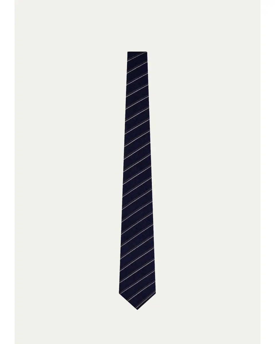 Giorgio Armani Varsity Striped Silk Tie | Thumbnail 2 Giorgio Armani Varsity Striped Silk Tie | Thumbnail 2