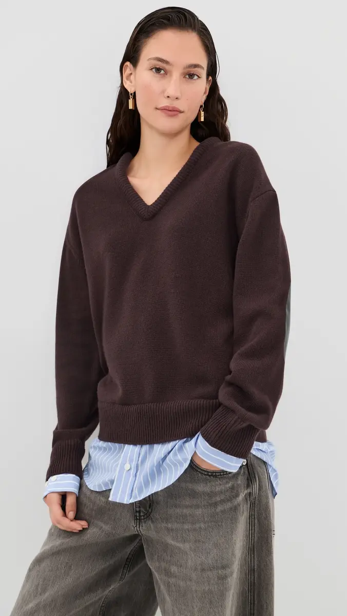 Acne Studios V Neck Pullover Wool Sweater | Thumbnail 2