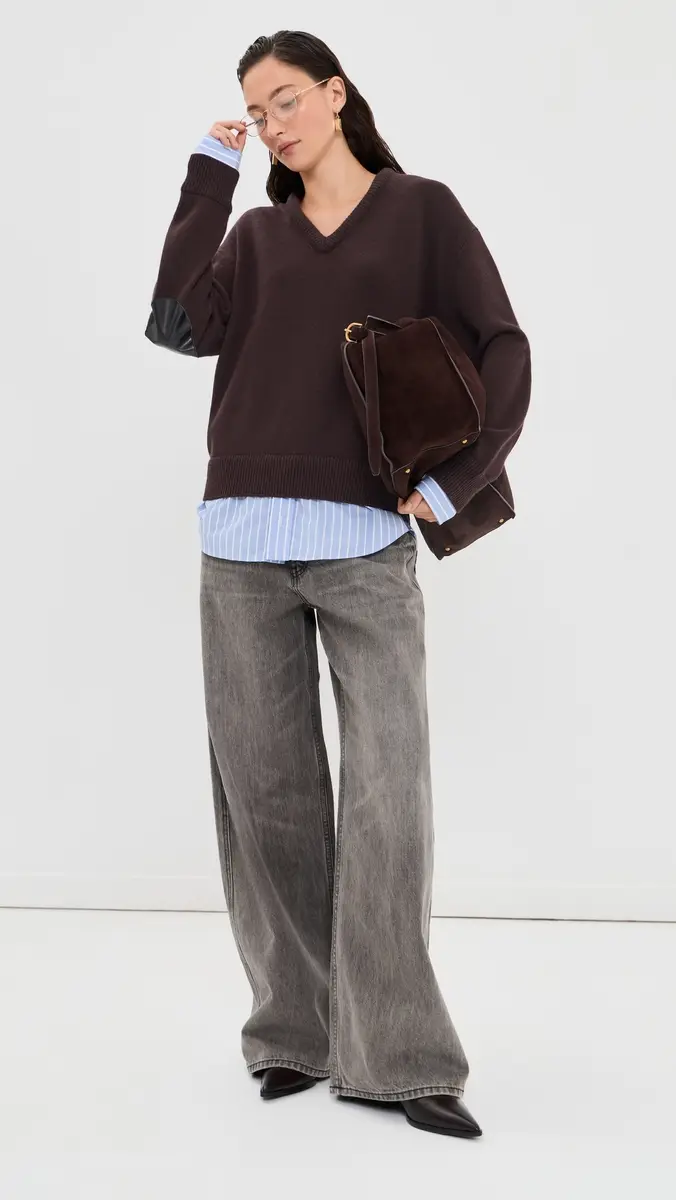 Acne Studios V Neck Pullover Wool Sweater | Thumbnail 5