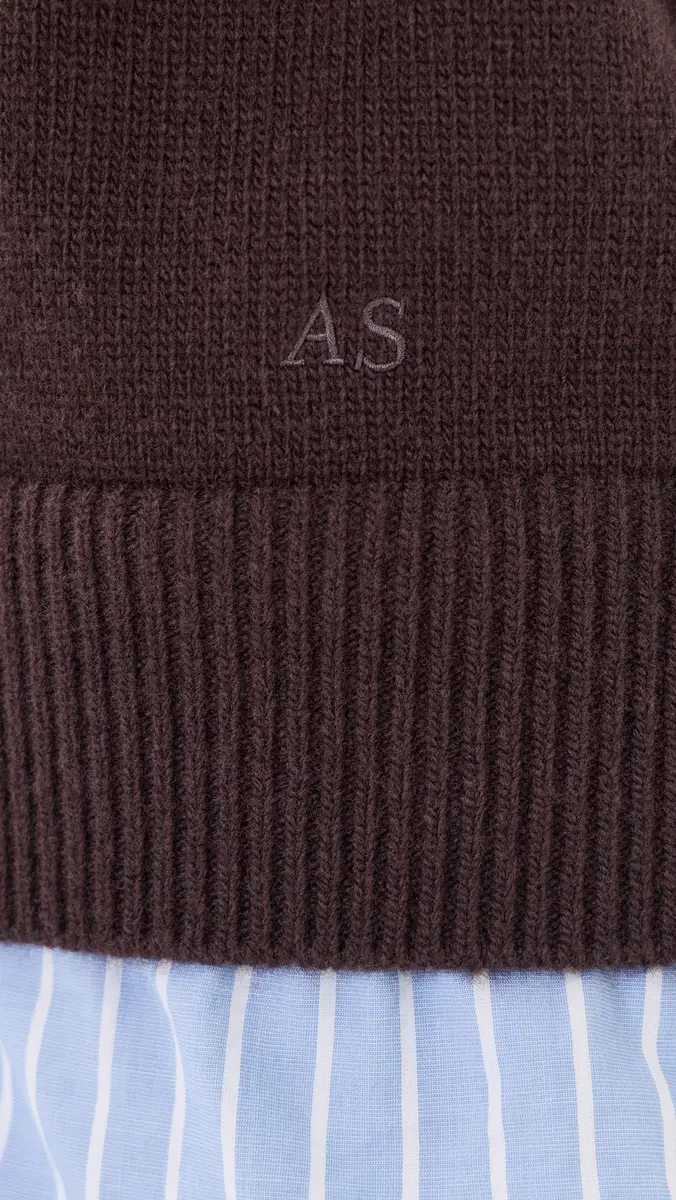 Acne Studios V Neck Pullover Wool Sweater | Thumbnail 6