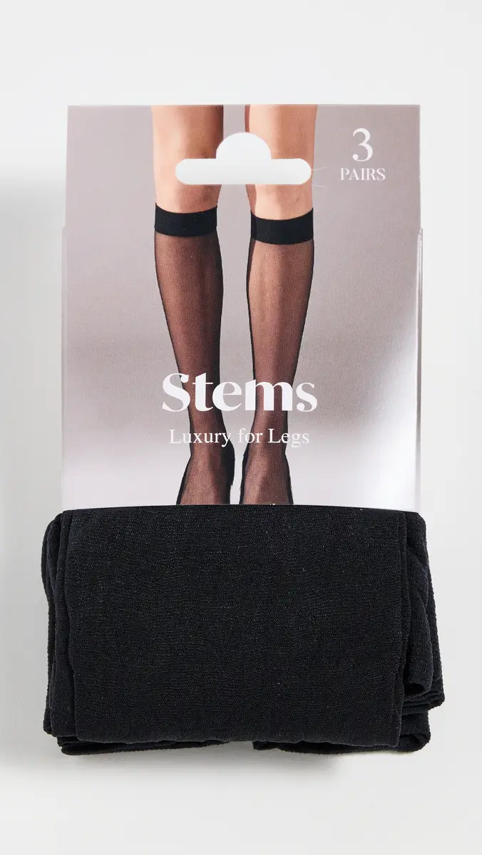 Stems Essential Sheer Knee Socks Set Of Three | Thumbnail 2 Stems Essential Sheer Knee Socks Set Of Three | Thumbnail 2