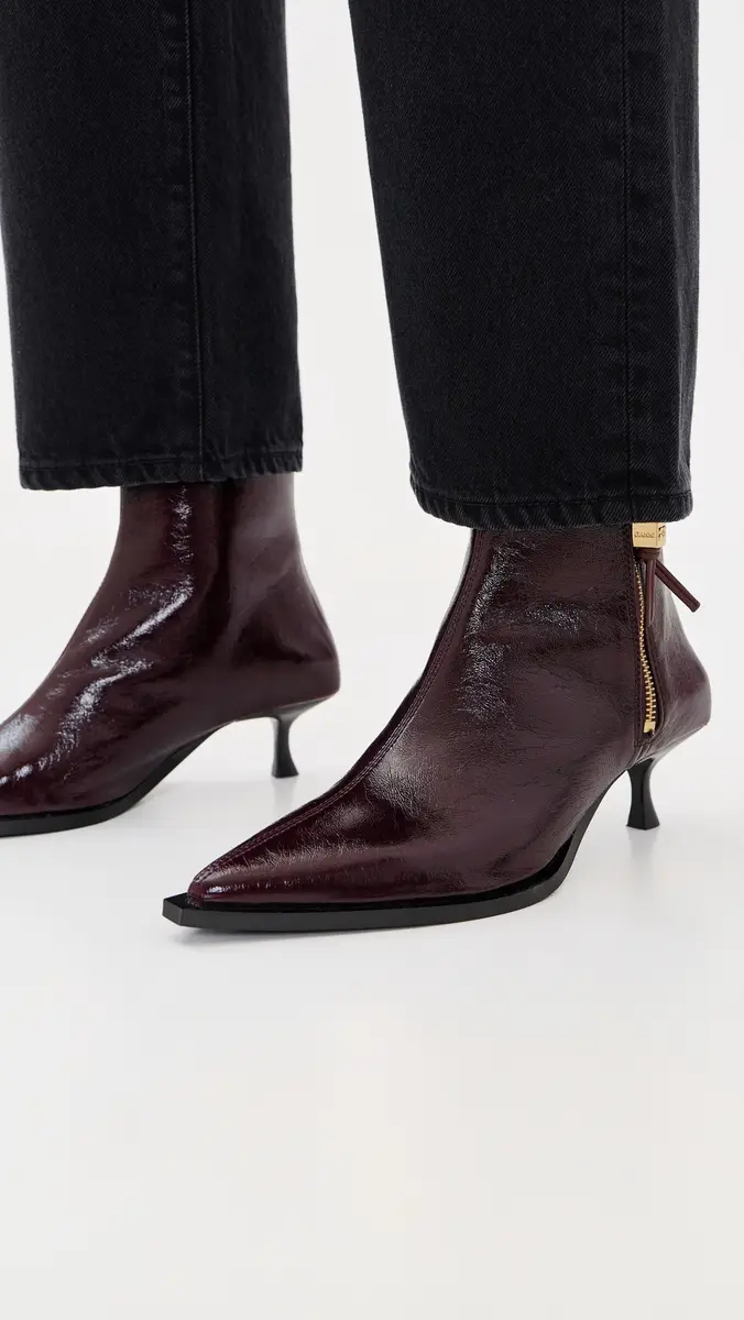 Ganni Ana Faux Leather Ankle Boots | Thumbnail 3
