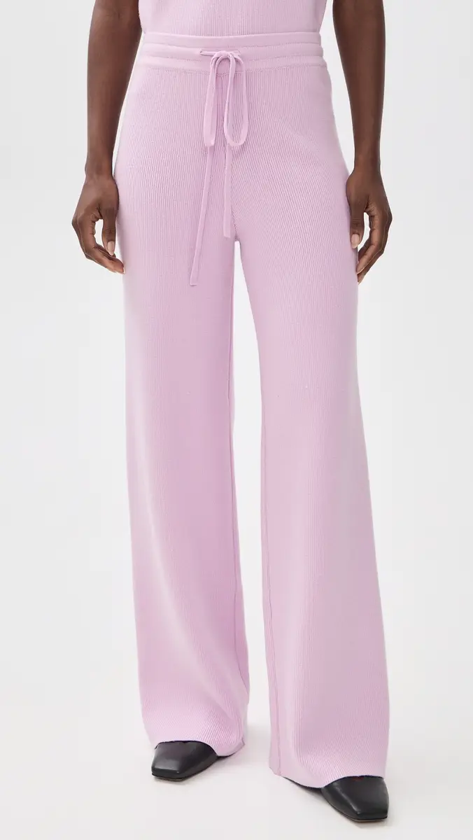 English Factory Ribbed Knit Drawstring Wide Leg Pants | Thumbnail 2 English Factory Ribbed Knit Drawstring Wide Leg Pants | Thumbnail 2