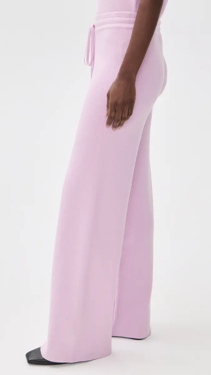 English Factory Ribbed Knit Drawstring Wide Leg Pants | Thumbnail 4 English Factory Ribbed Knit Drawstring Wide Leg Pants | Thumbnail 4
