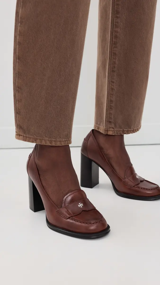 Tory Burch Vintage Heeled Loafers 85mm | Thumbnail 3 Tory Burch Vintage Heeled Loafers 85mm | Thumbnail 3