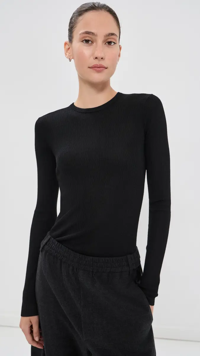 Tibi Feather Weight Ribbed Cutout Tee | Thumbnail 3 Tibi Feather Weight Ribbed Cutout Tee | Thumbnail 3