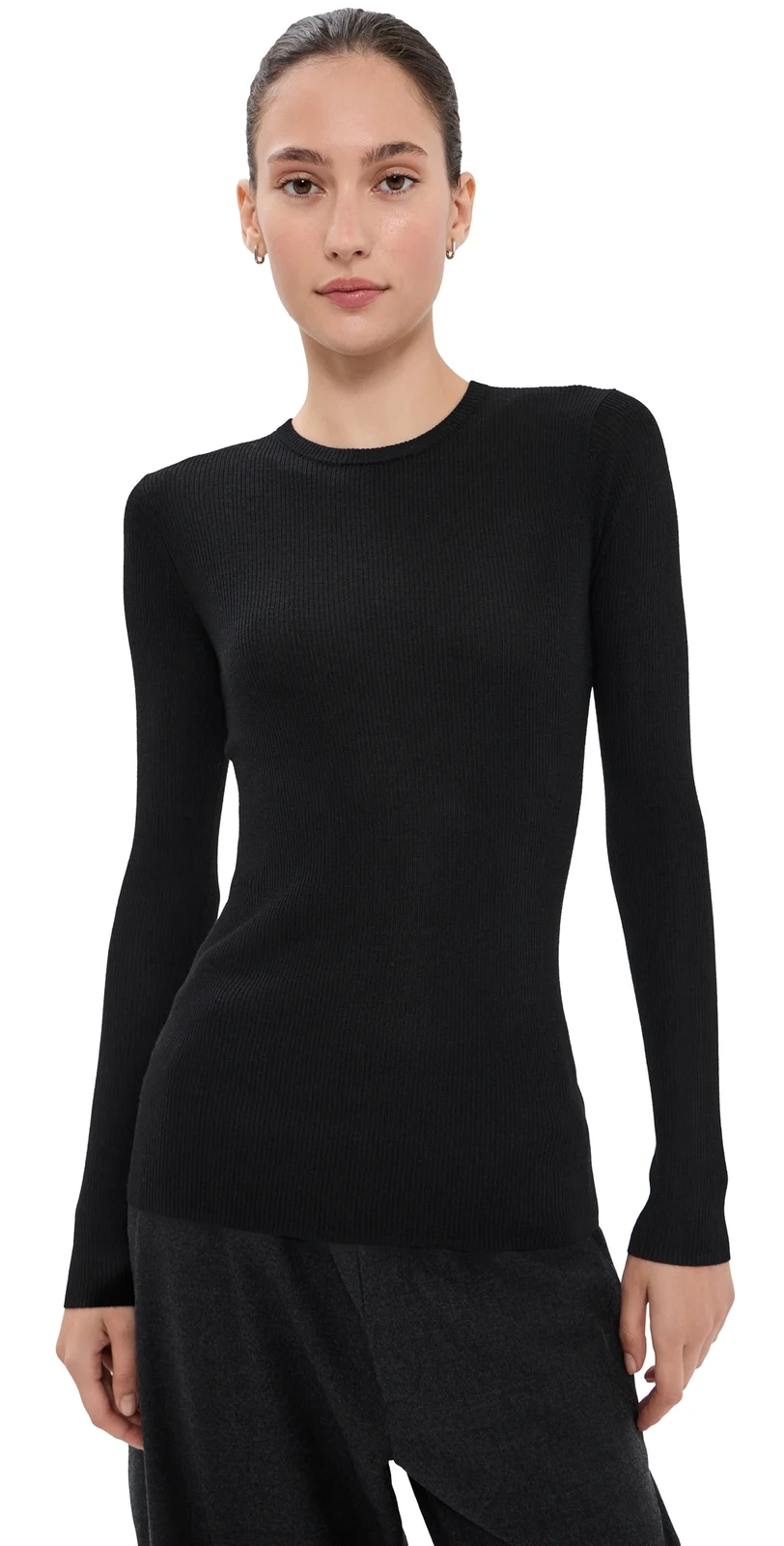 Feather Weight Ribbed Cutout Tee Feather Weight Ribbed Cutout Tee