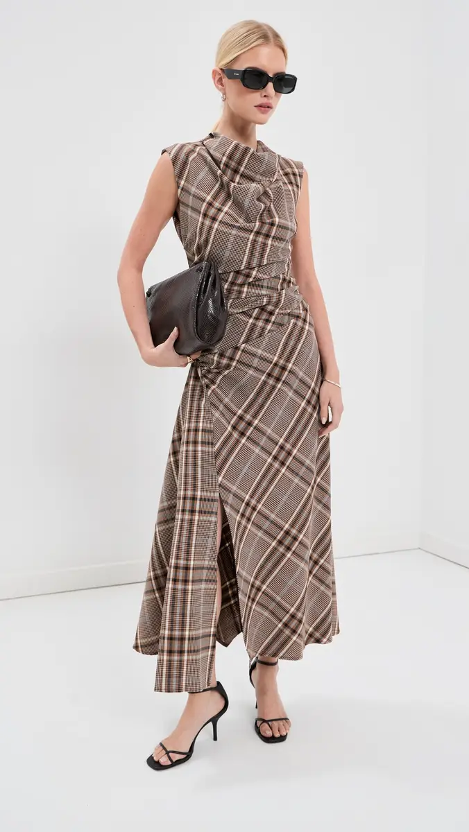 Simkhai Burke Draped Midi Dress | Thumbnail 2