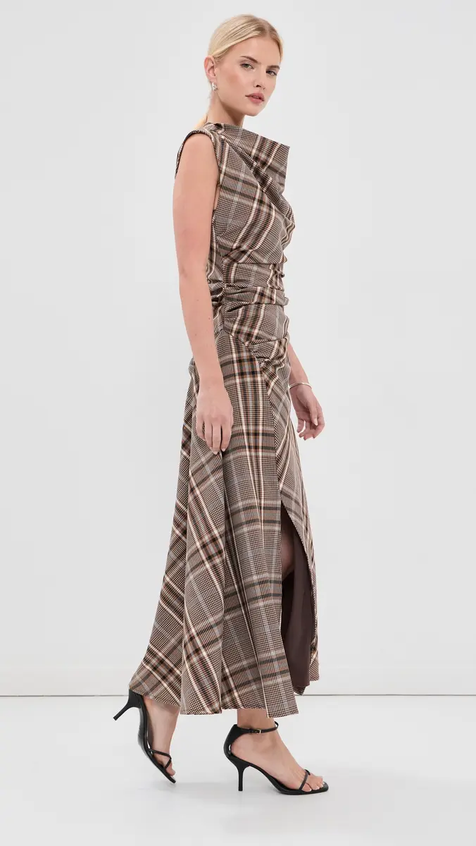 Simkhai Burke Draped Midi Dress | Thumbnail 5