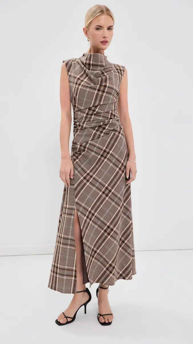 Simkhai Burke Draped Midi Dress | Thumbnail 6