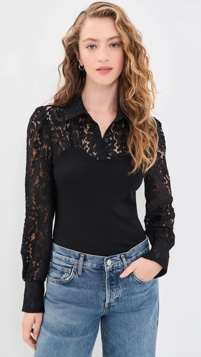 Generation Love Franny Lace Combo Blouse | Thumbnail 2 Generation Love Franny Lace Combo Blouse | Thumbnail 2