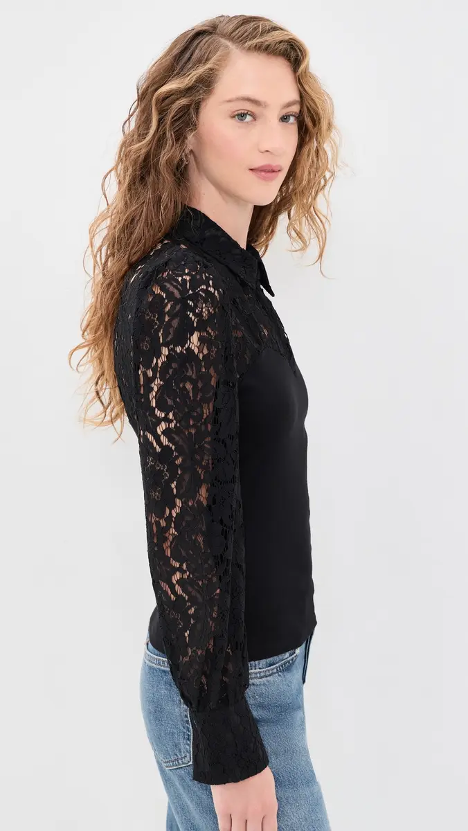 Generation Love Franny Lace Combo Blouse | Thumbnail 4 Generation Love Franny Lace Combo Blouse | Thumbnail 4