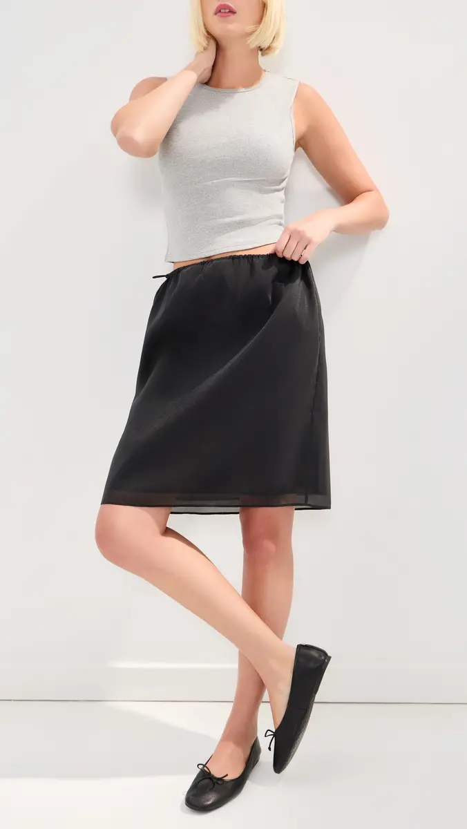 LE BOP Organza Pull On Bungee Skirt | Thumbnail 2