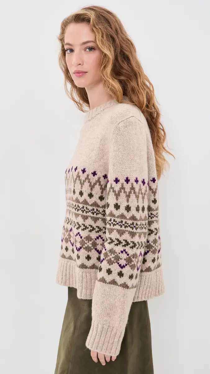 Jenni Kayne Sterling Oatmeal Alpaca Crewneck | Thumbnail 4 Jenni Kayne Sterling Oatmeal Alpaca Crewneck | Thumbnail 4