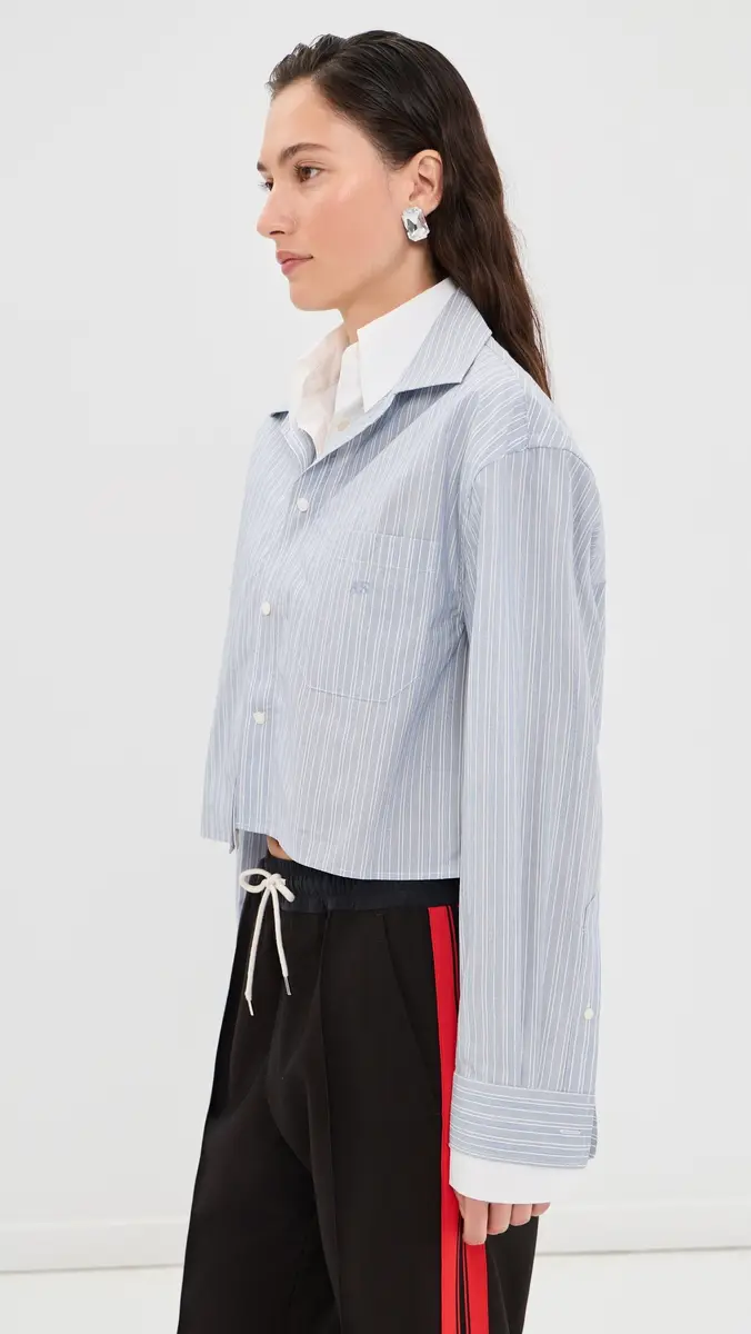 Acne Studios Layered Long Sleeve Button Up Shirt | Thumbnail 4