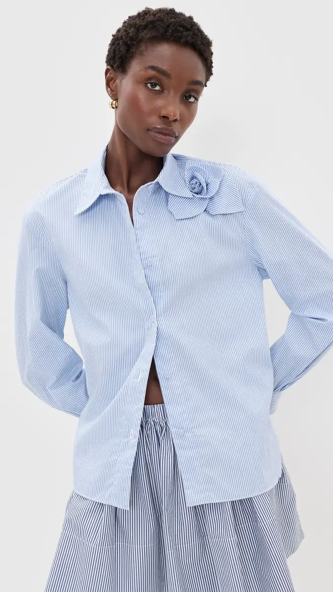 Aknvas Poplin Rose Button Down Shirt | Thumbnail 2 Aknvas Poplin Rose Button Down Shirt | Thumbnail 2