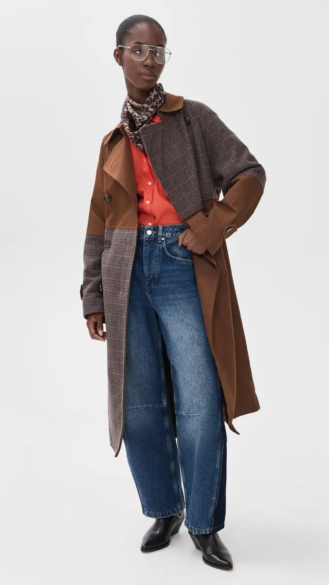 Essentiel Antwerp Kagu Patchwork Trench Coat | Thumbnail 2
