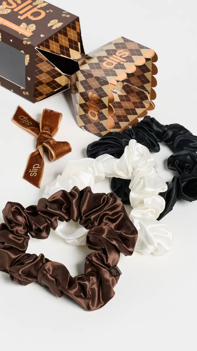 Slip Pure Silk Large Cracker Scrunchie Set of 3 | Thumbnail 4 Slip Pure Silk Large Cracker Scrunchie Set of 3 | Thumbnail 4