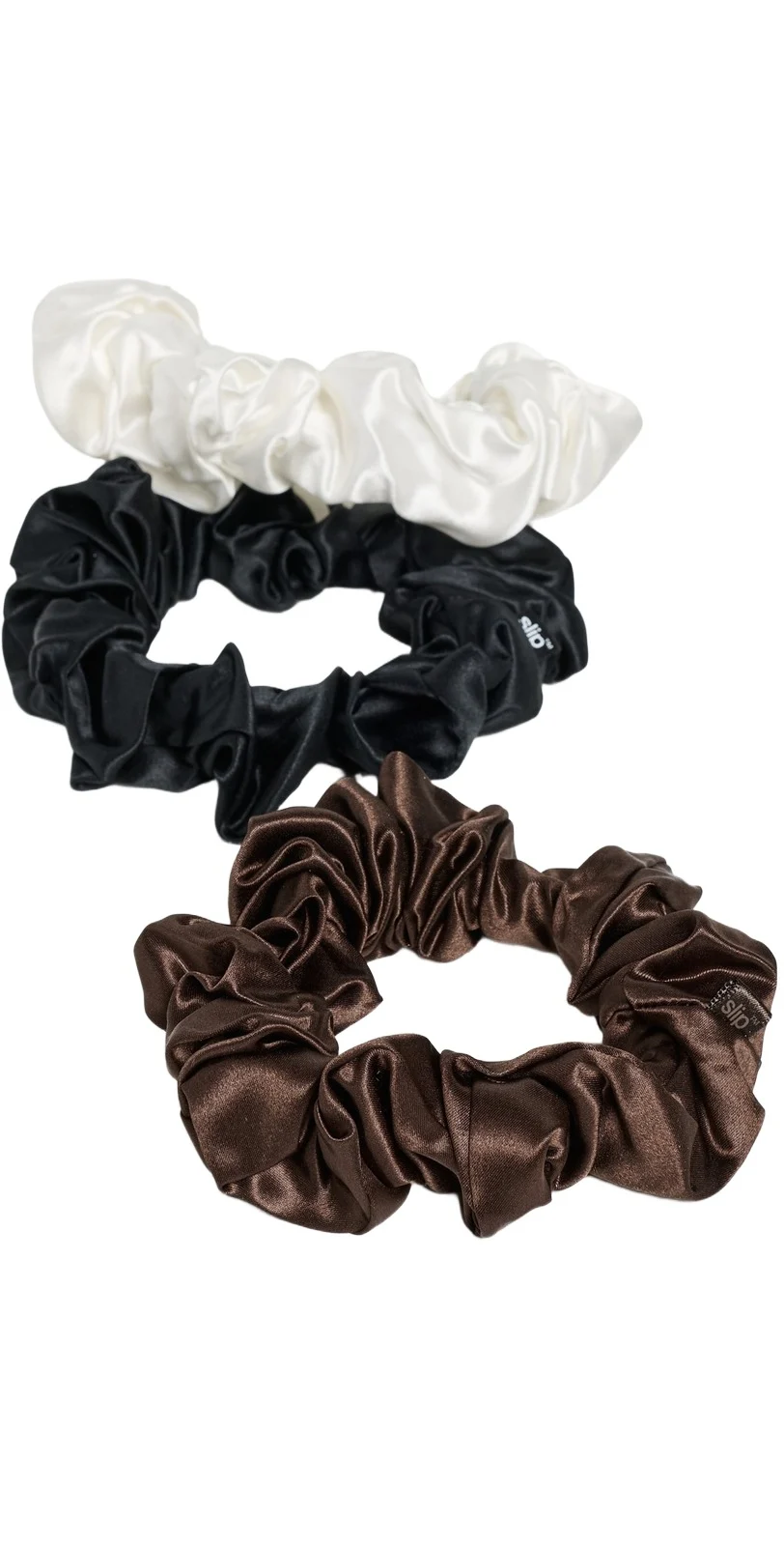 Pure Silk Large Cracker Scrunchie Set of 3