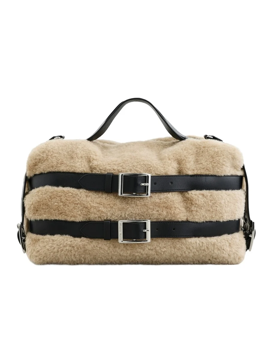 Simone Rocha Faux Fur Biker Belt Bag