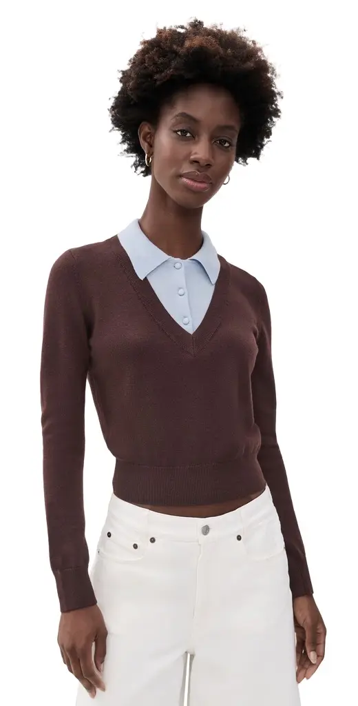 GOOD AMERICAN The Two In One Sweater