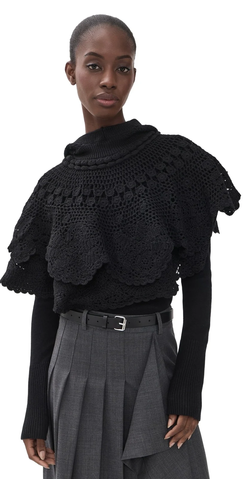 Sea Wright Knit Crochet Poncho