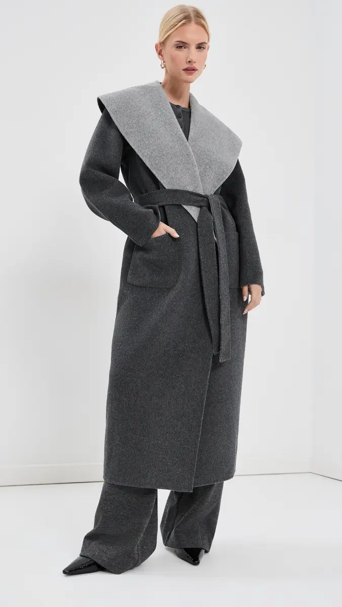 Simkhai Allura Reversible Belted Double-Faced Wool Coat | Thumbnail 2