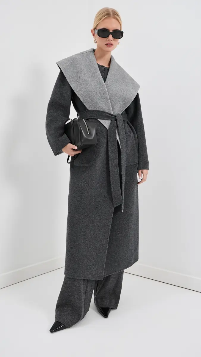 Simkhai Allura Reversible Belted Double-Faced Wool Coat | Thumbnail 5