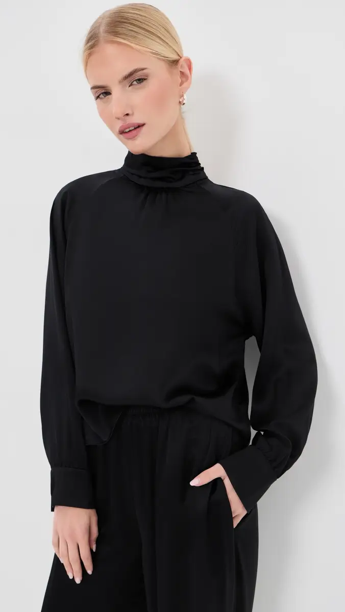 Sablyn Nadine Slouchy Turtleneck Silk Blouse | Thumbnail 2 Sablyn Nadine Slouchy Turtleneck Silk Blouse | Thumbnail 2