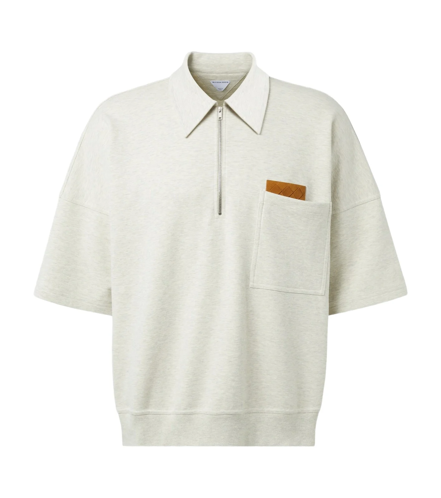 Zip-up cotton jersey polo shirt Zip-up cotton jersey polo shirt