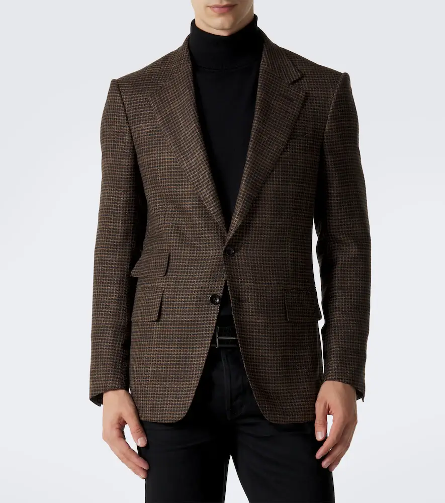 Tom Ford Houndstooth wool, silk, and linen blazer | Thumbnail 3 Tom Ford Houndstooth wool, silk, and linen blazer | Thumbnail 3