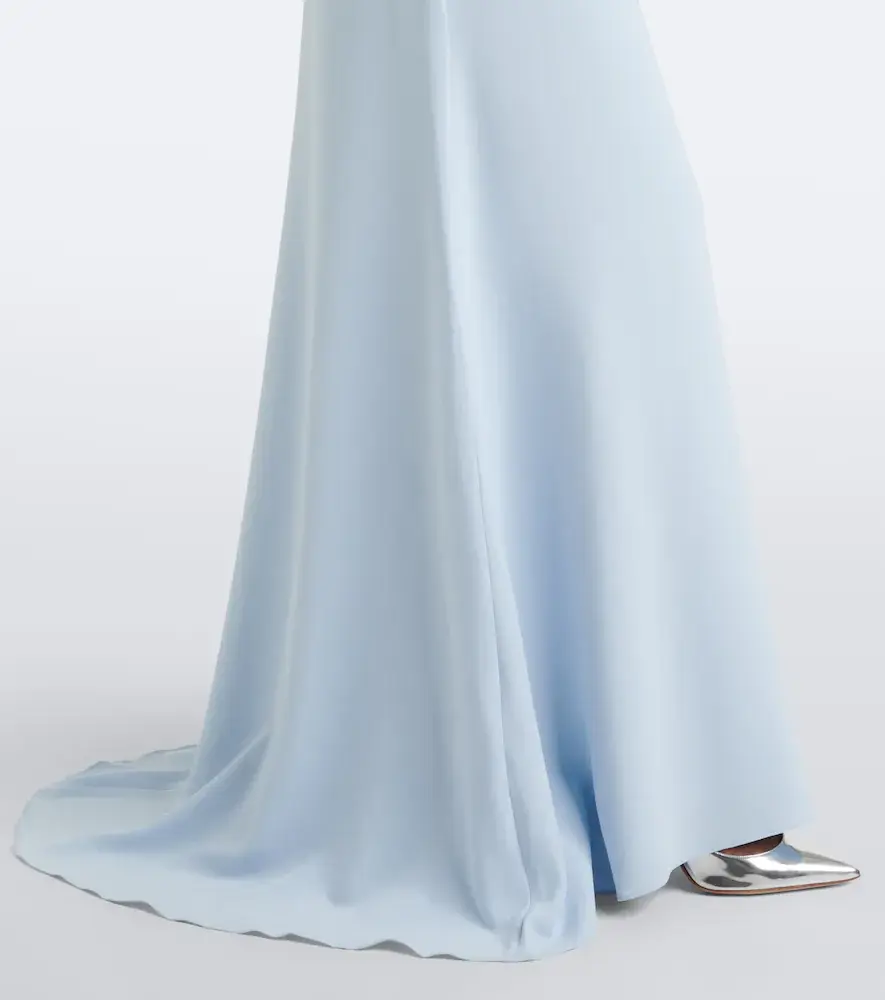 Costarellos Brona embellished lace-paneled crêpe gown | Thumbnail 5 Costarellos Brona embellished lace-paneled crêpe gown | Thumbnail 5