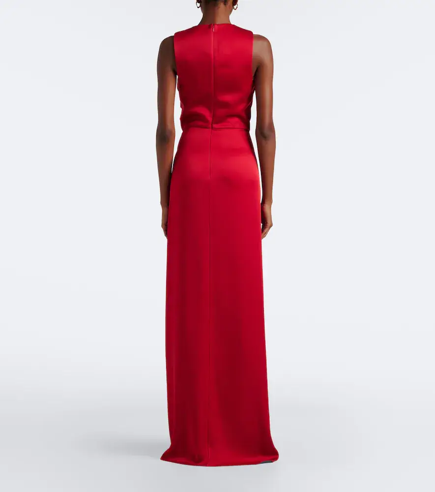 Elie Saab Draped halterneck satin gown | Thumbnail 2 Elie Saab Draped halterneck satin gown | Thumbnail 2