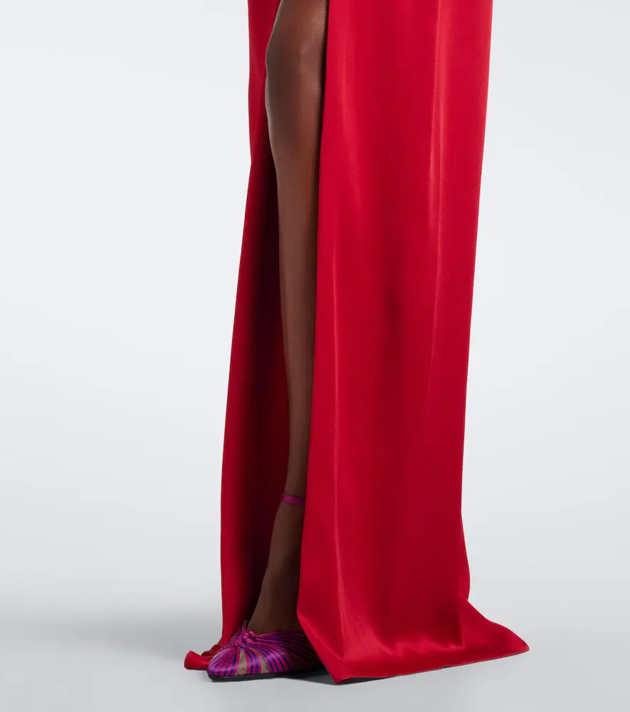 Elie Saab Draped halterneck satin gown | Thumbnail 3 Elie Saab Draped halterneck satin gown | Thumbnail 3
