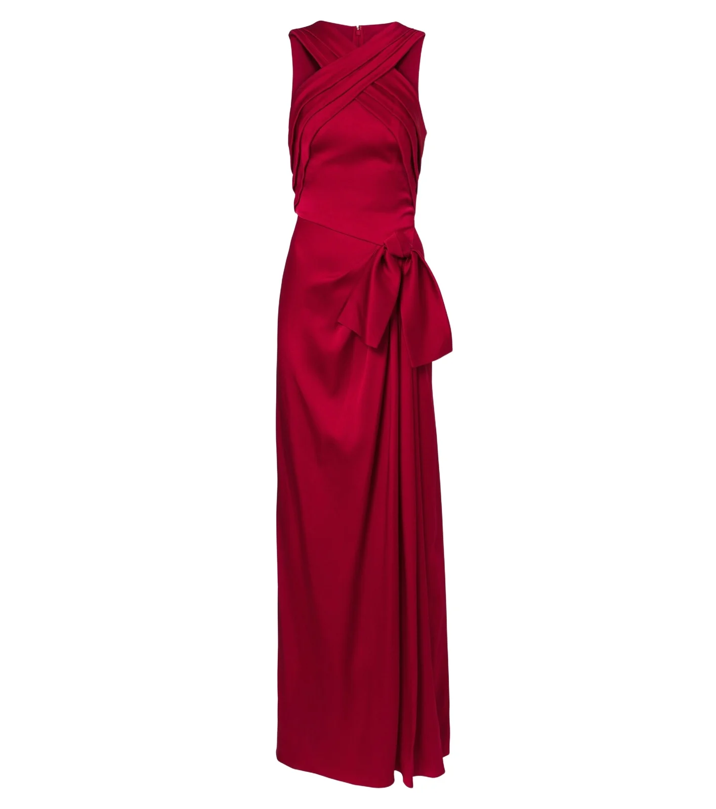 Draped halterneck satin gown Draped halterneck satin gown