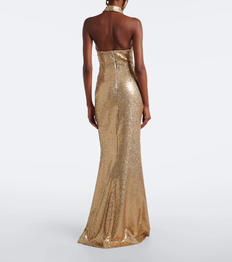 Elie Saab Sequined halterneck gown | Thumbnail 5