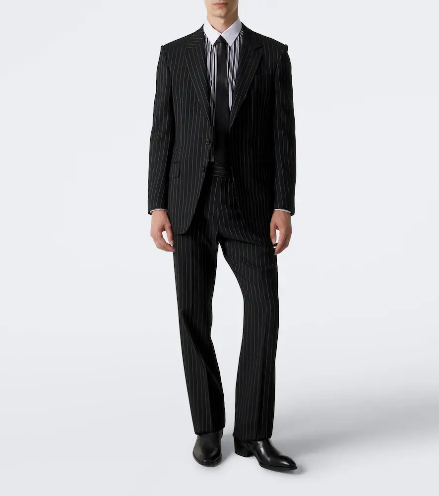 Tom Ford Pinstriped wool straight pants | Thumbnail 2 Tom Ford Pinstriped wool straight pants | Thumbnail 2