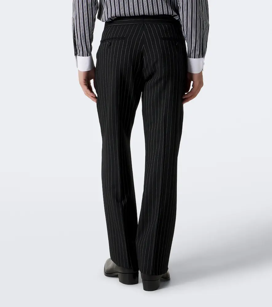 Tom Ford Pinstriped wool straight pants | Thumbnail 3 Tom Ford Pinstriped wool straight pants | Thumbnail 3