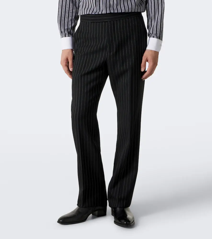 Tom Ford Pinstriped wool straight pants | Thumbnail 5 Tom Ford Pinstriped wool straight pants | Thumbnail 5