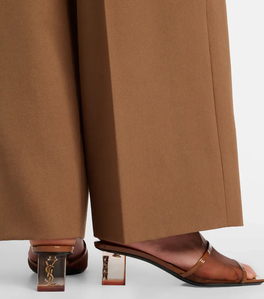 Saint Laurent Sip patent leather-trimmed mesh mules | Thumbnail 6 Saint Laurent Sip patent leather-trimmed mesh mules | Thumbnail 6