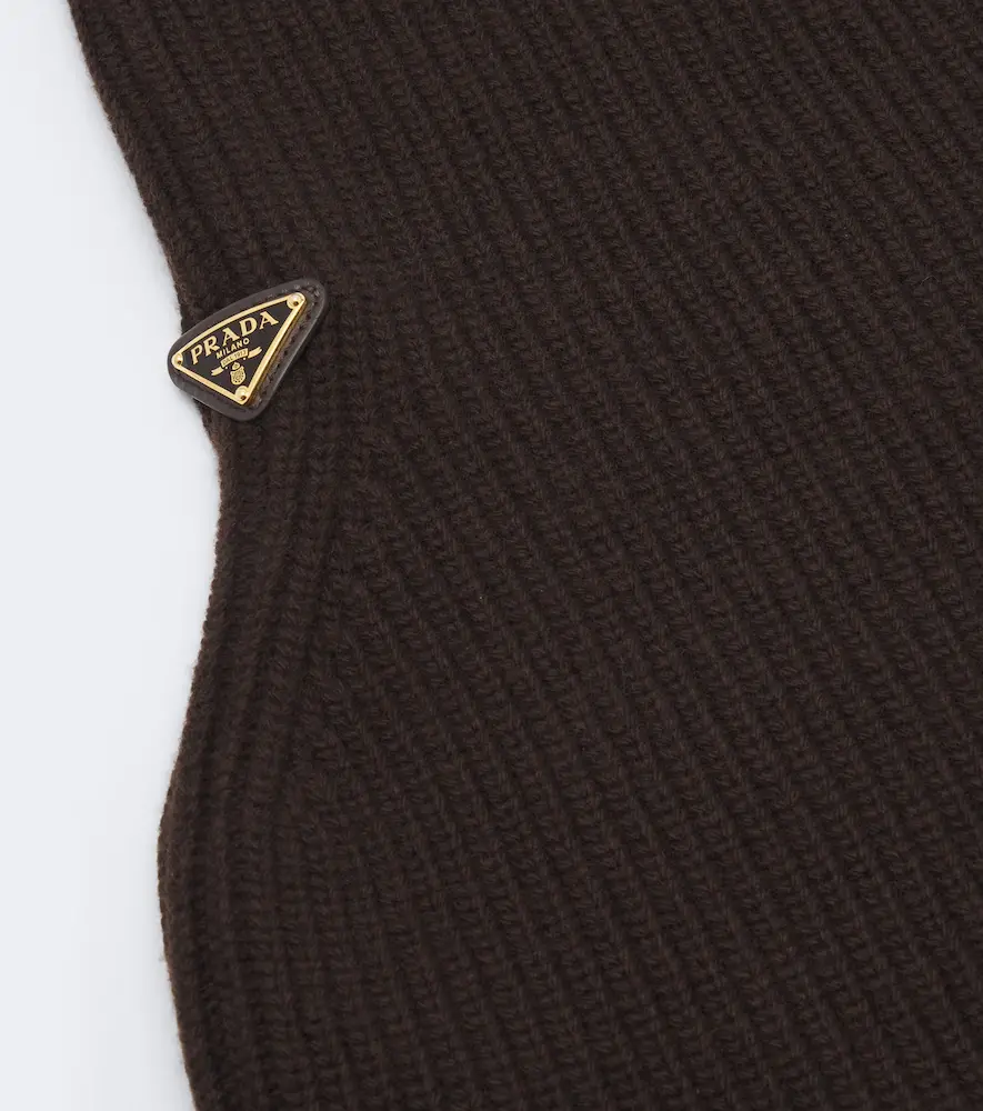 Prada Ribbed-knit wool and cashmere hood | Thumbnail 3 Prada Ribbed-knit wool and cashmere hood | Thumbnail 3