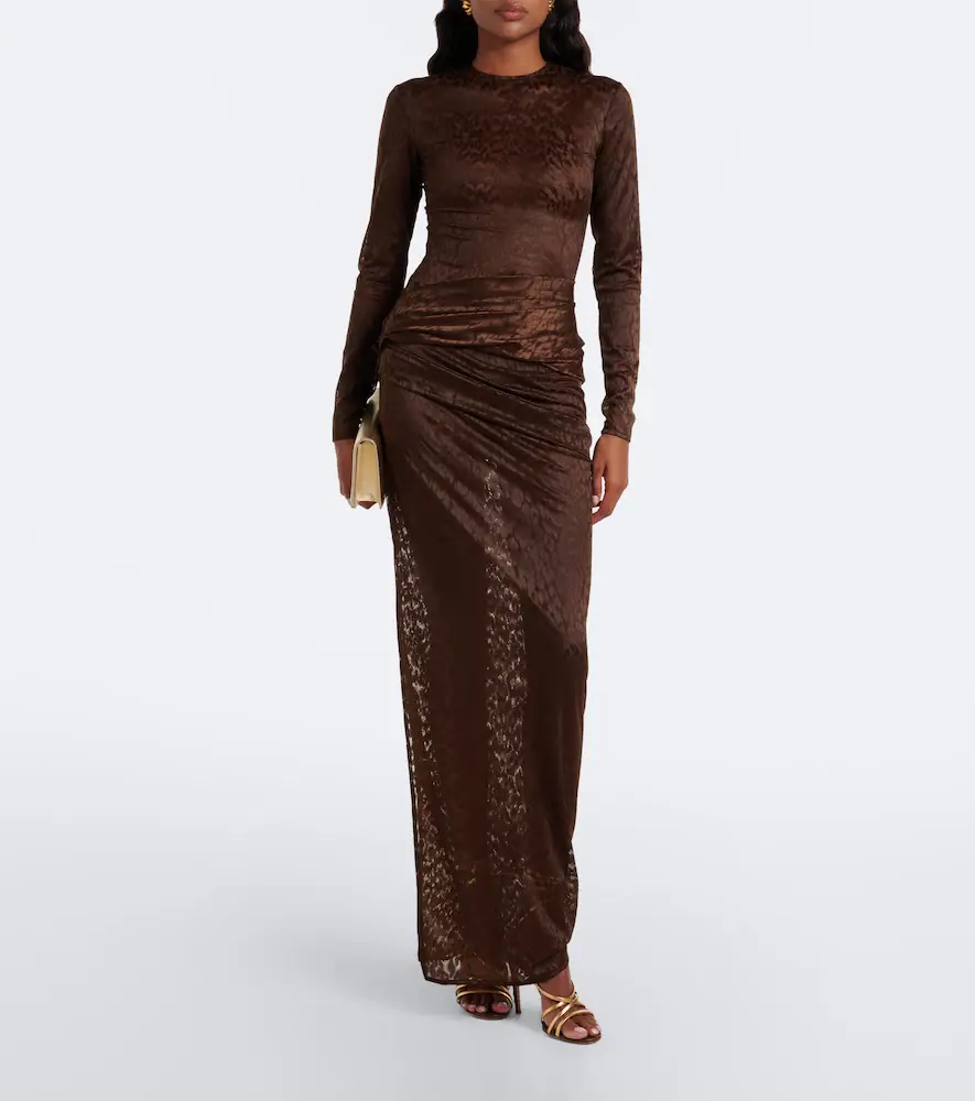 Alex Perry Draped lace maxi skirt | Thumbnail 2 Alex Perry Draped lace maxi skirt | Thumbnail 2